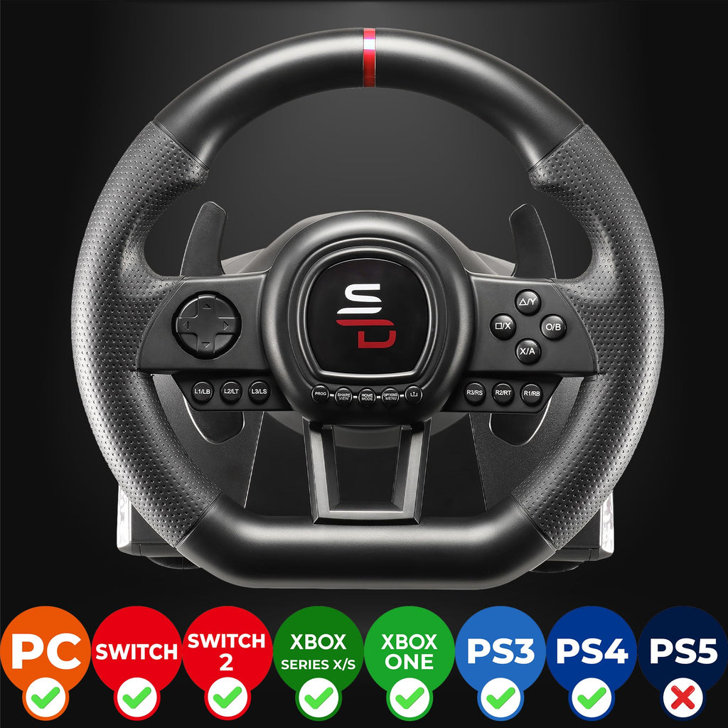 Gaming Steering Wheel with Pedals W9460