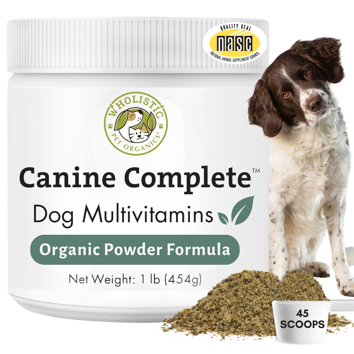 Organic Dog Vitamins, 1 Lb, 45 Scoops C132
