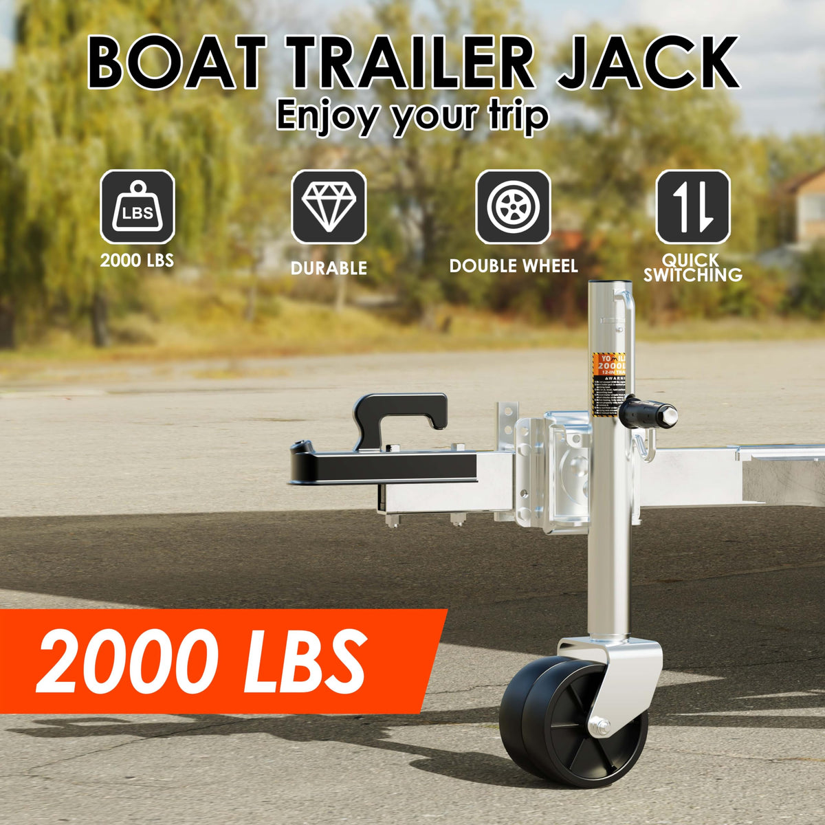 2000 lbs Dual Wheel Trailer Jack S4252
