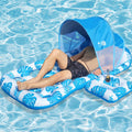 Inflatable Pool Float with UPF 50+ Sunshade Canopy Q940