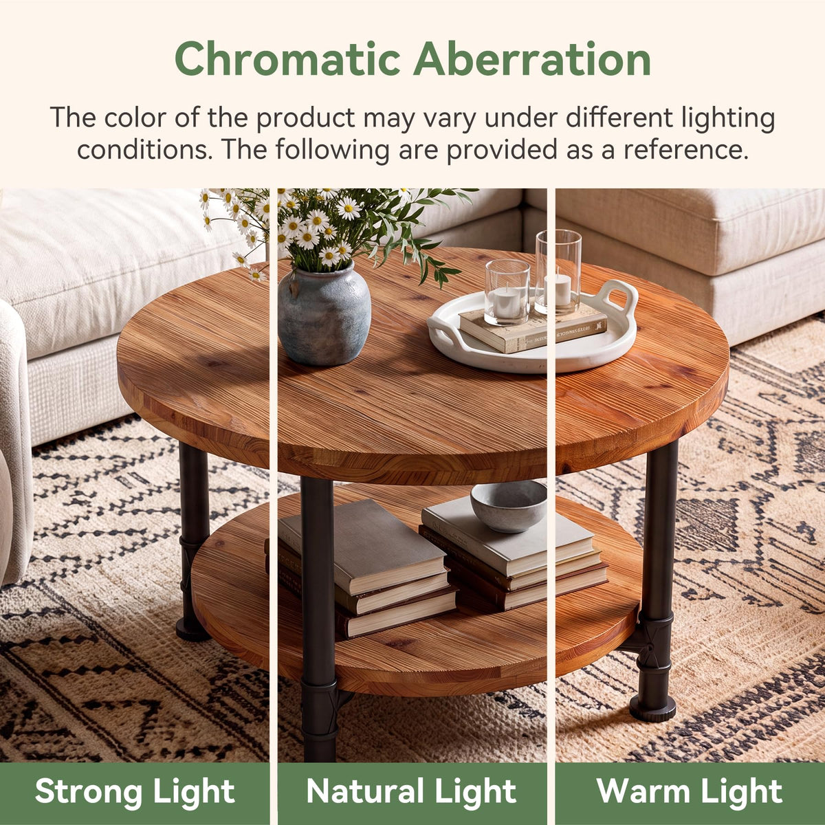 Solid Wood Round Coffee Table C726361