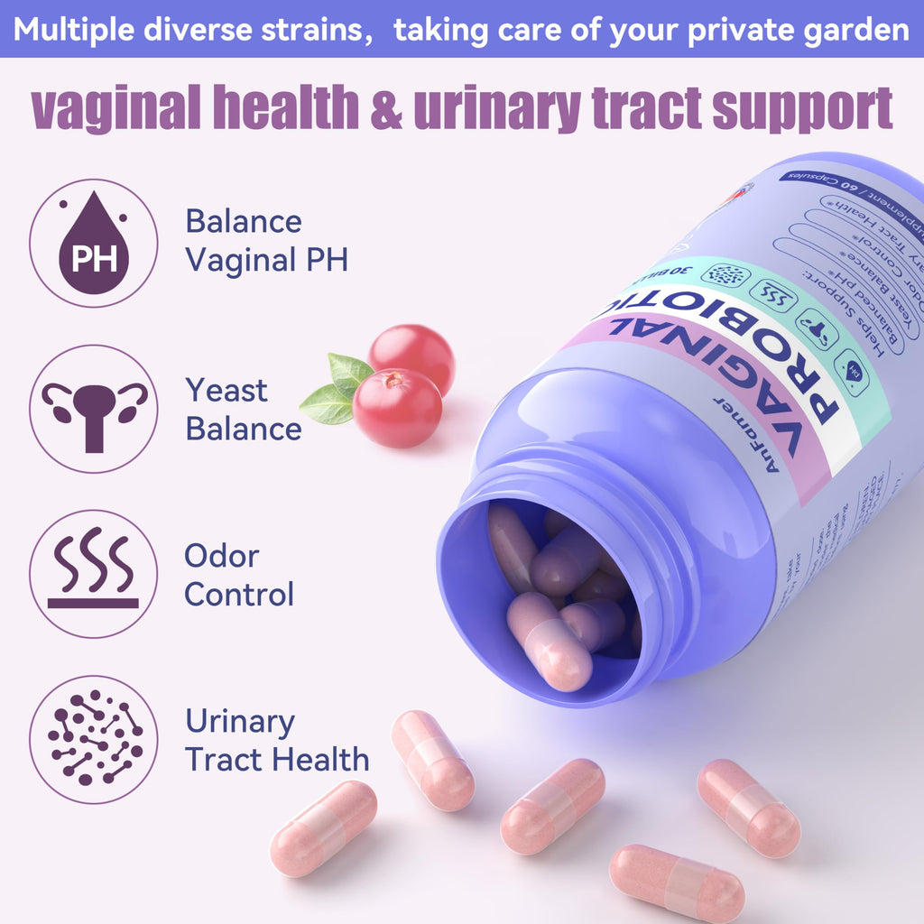 Probiotics for Women with Prebiotics & Lactobacillus Blend 30 Billion CFU, 60 Capsules C797