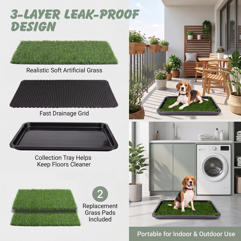 Dog Grass Pad with Tray 30 x 20 in K526608
