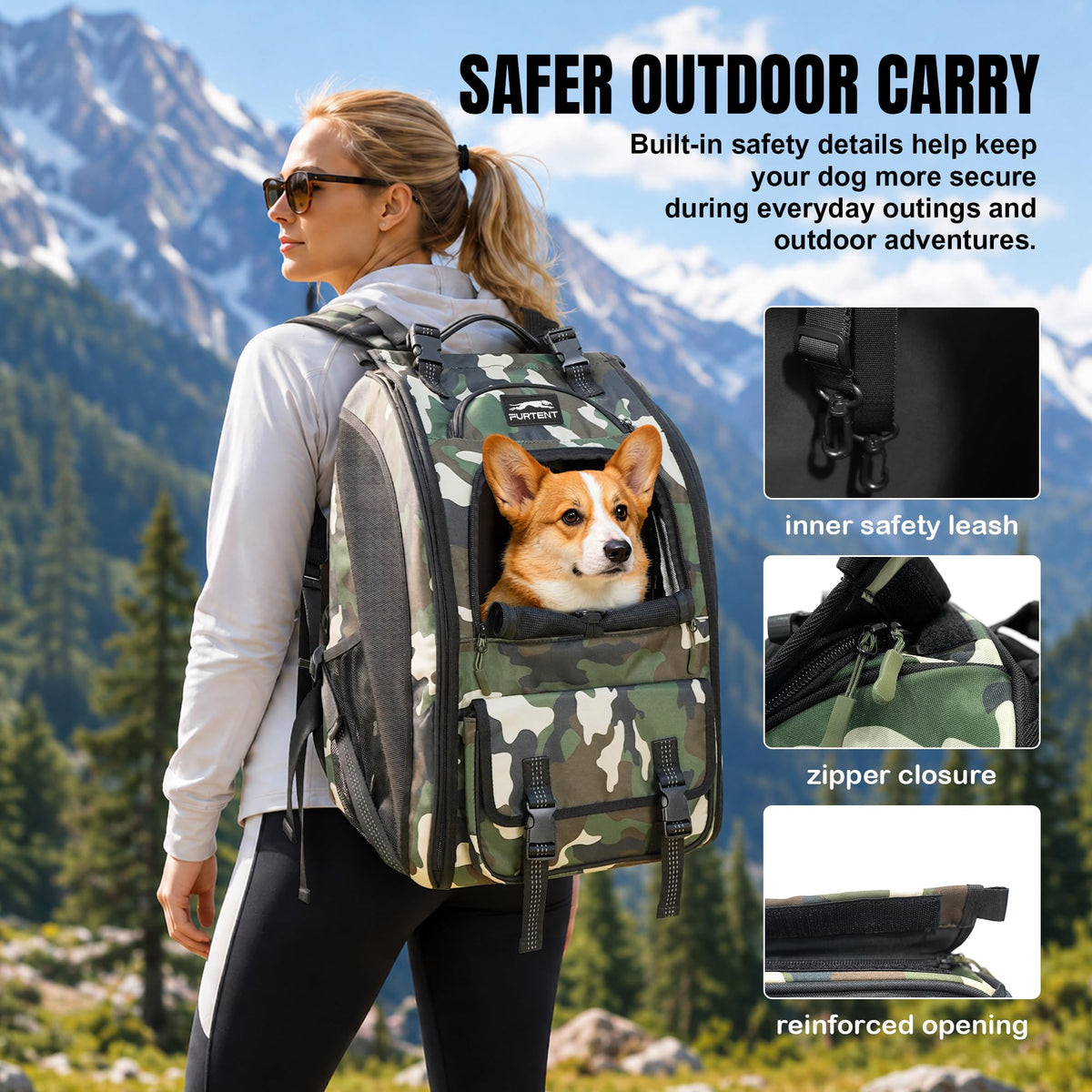 Dog Backpack Carrier Up to 20 lb R688