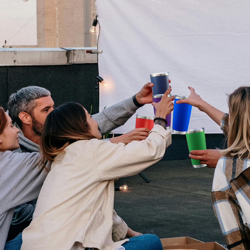 20oz Insulated Stainless Steel Tumbler with Lid Navy R534