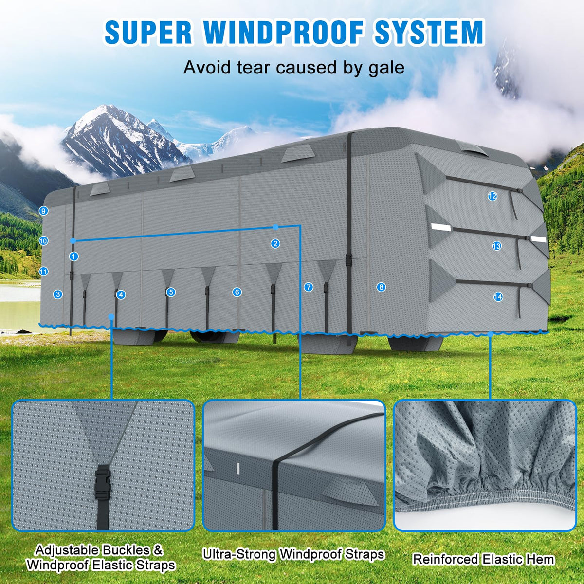 37'-40' Class A Motorhome RV Cover G4601