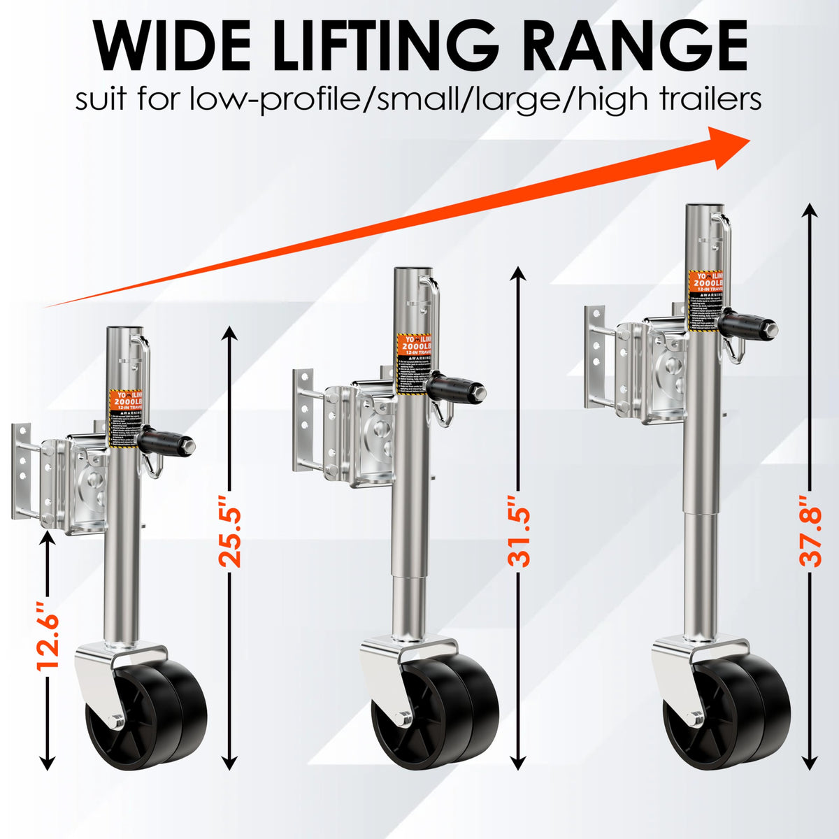 2000 lbs Dual Wheel Trailer Jack S4252