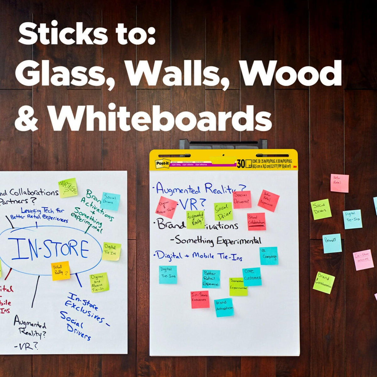 Super Sticky Easel Pads, 25" x 30", 6 Pads, White O236571
