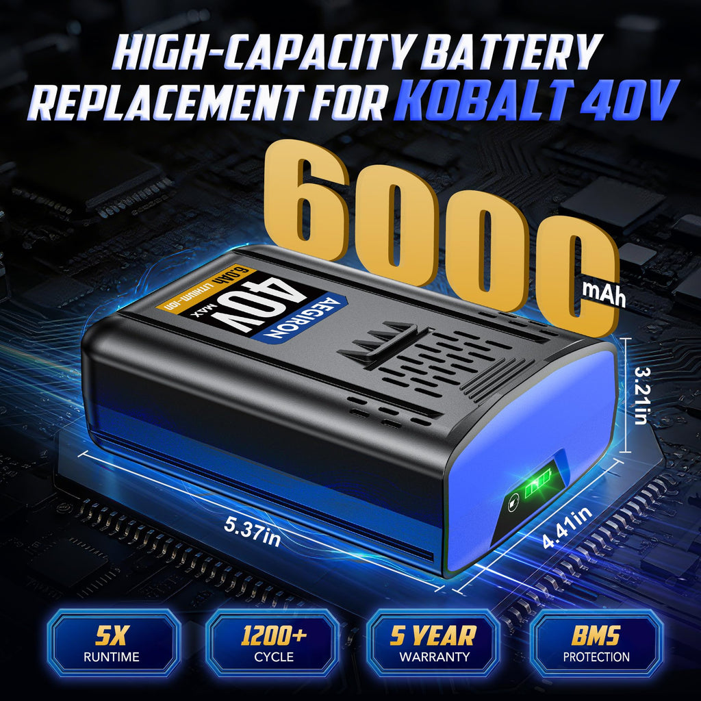 40V 6.0Ah Lithium-lon Replacement Battery M4064