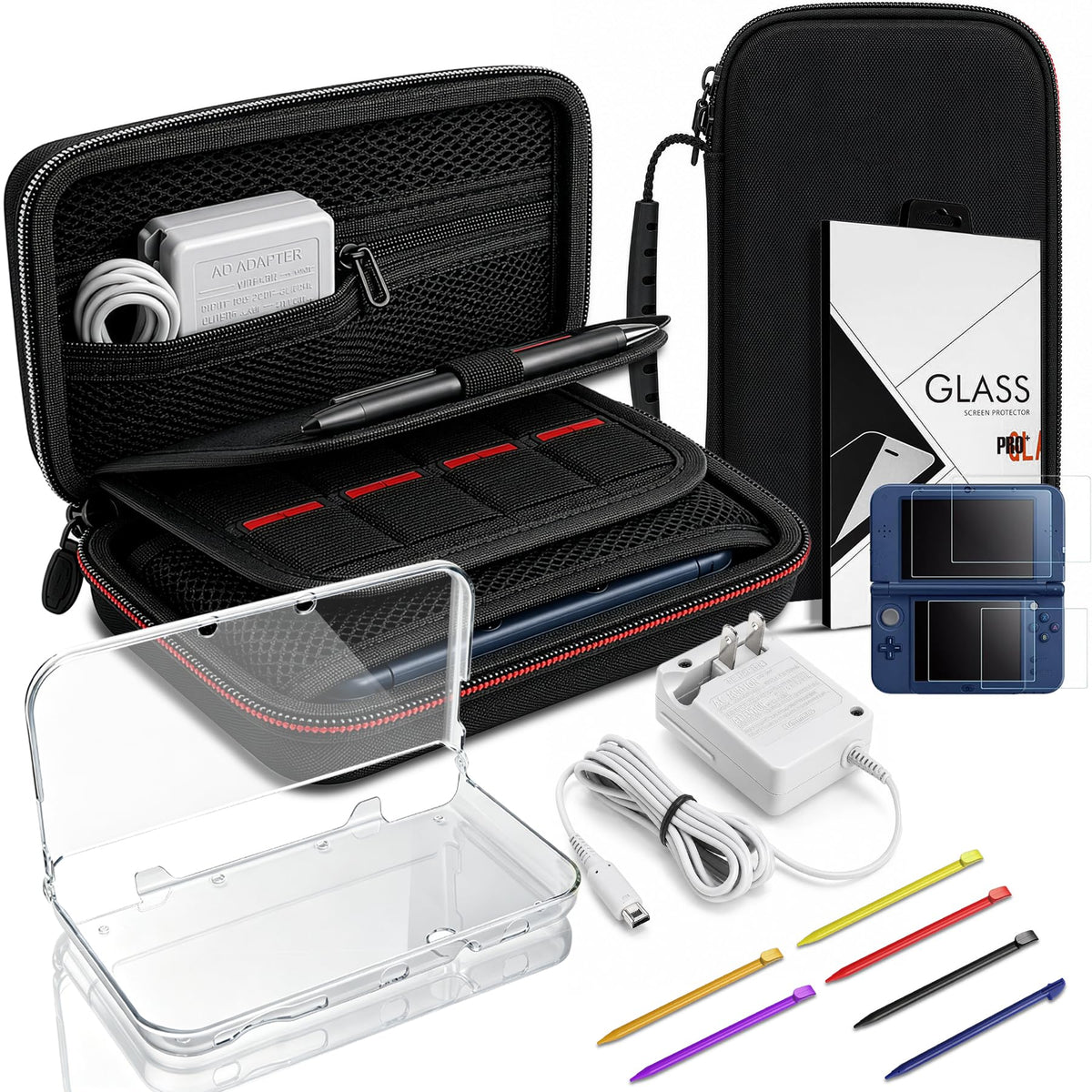 Carrying Case for New 3DS XL LL with Hard Shell and Charging Cable Z267293