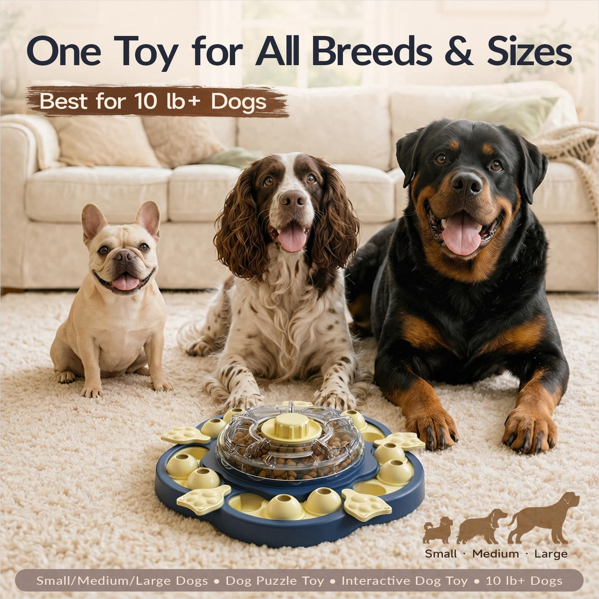 3-Level Dog Puzzle Toy Treat Dispenser E41868