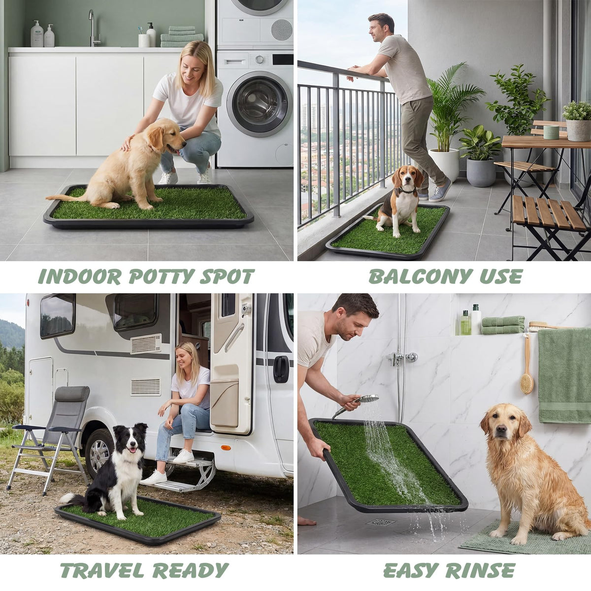 Dog Grass Pad with Tray 30 x 20 in K526608