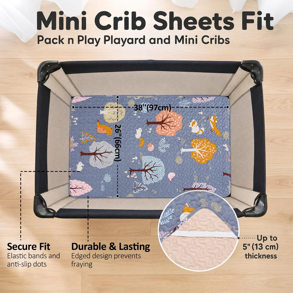 Soft Mini Crib Sheet Pack N Play Mattress Pad S126065