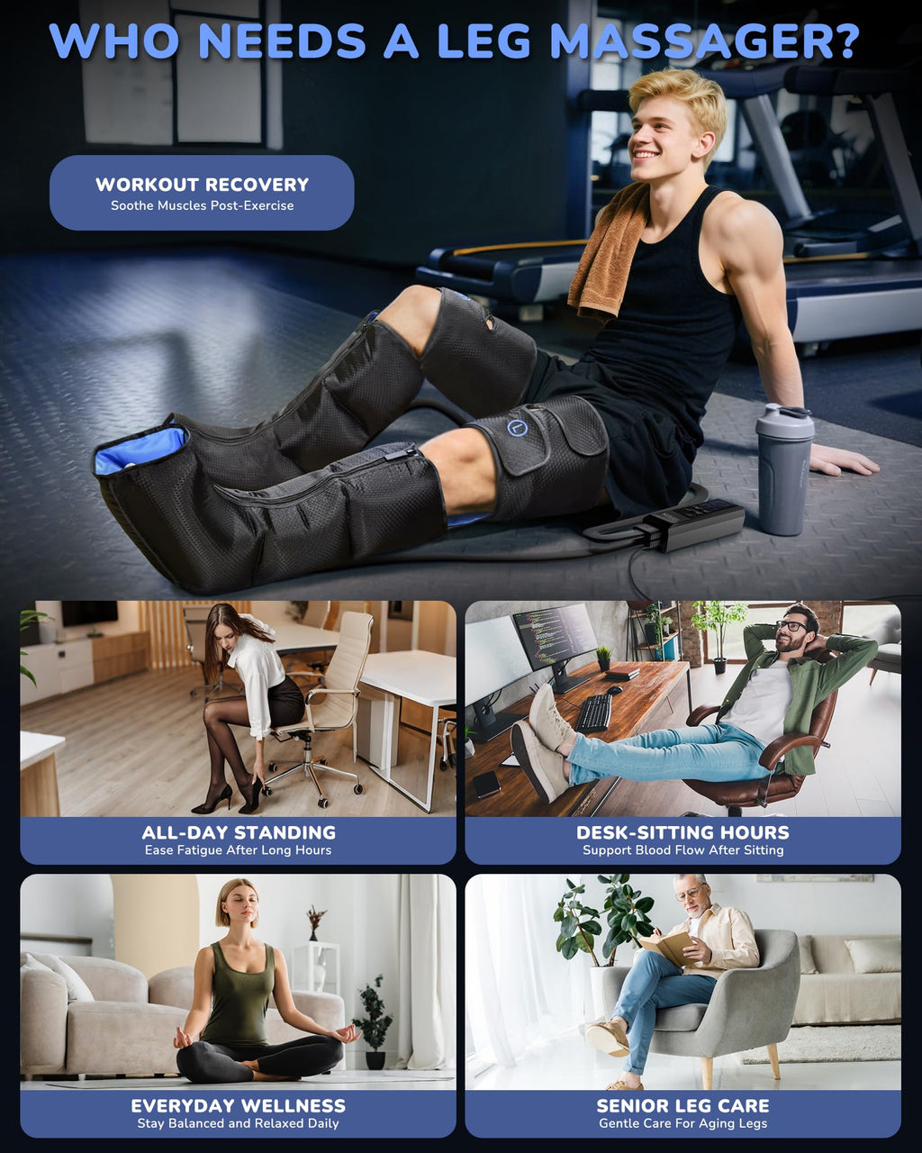 Leg Compression Massager with Heat H13061