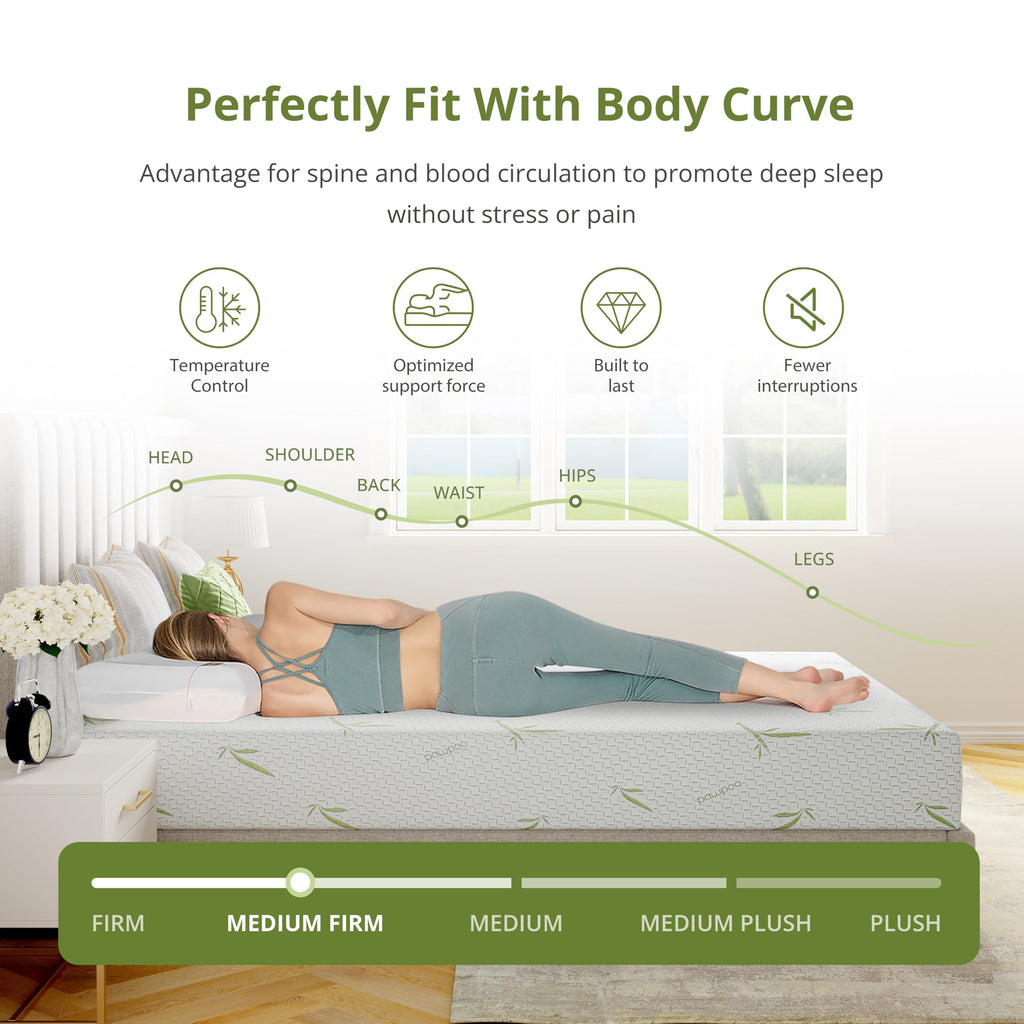 Full Size 8 Inch Medium Firm Memory Foam Mattress M429983
