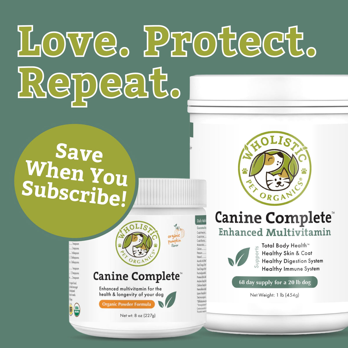 Organic Dog Vitamins, 1 Lb, 45 Scoops C132