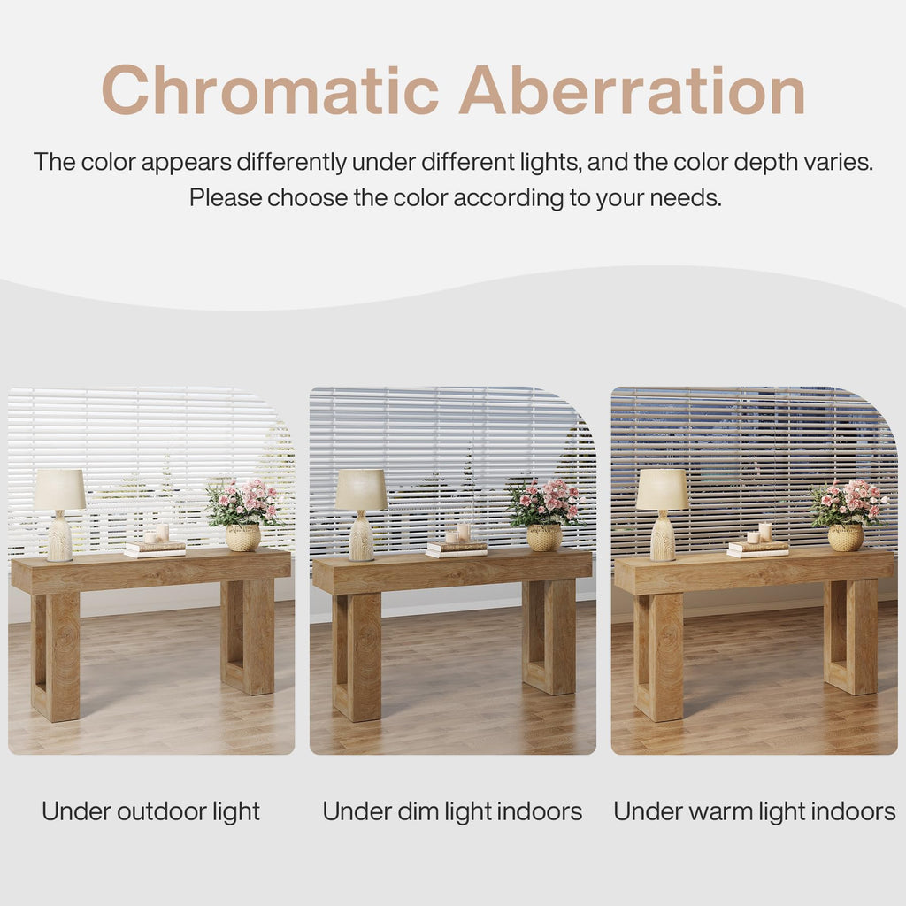 63-Inch Wooden Rectangular Console Table T364