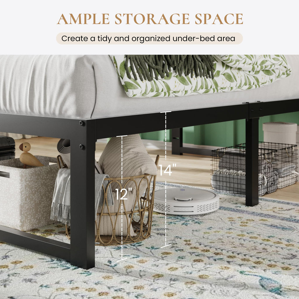 14 Inch Heavy Duty Twin Metal Bed Frame L650