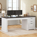 White Office Desk with 3 Drawers X40433