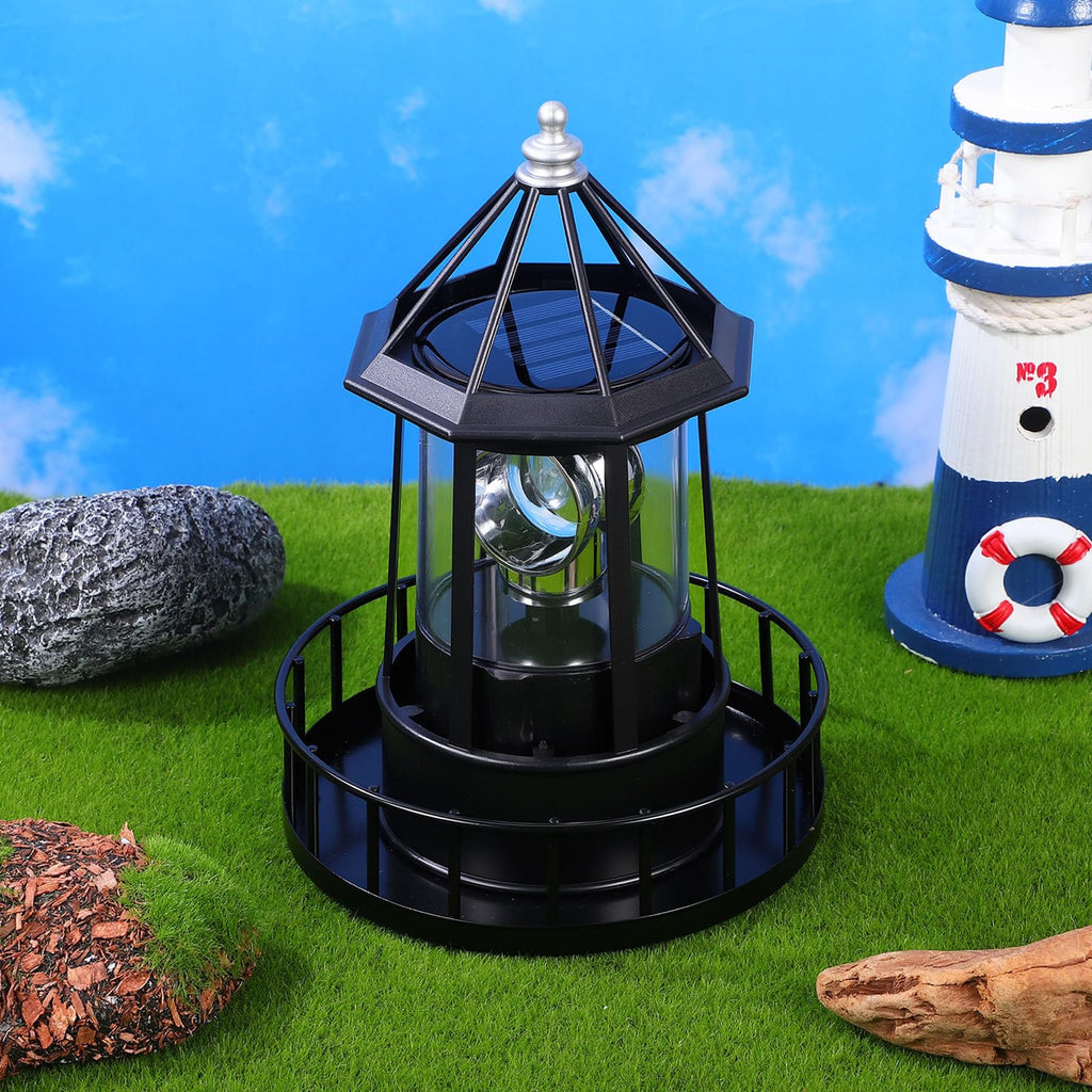 Solar Powered Rotating Lighthouse Decor Lamp G32821