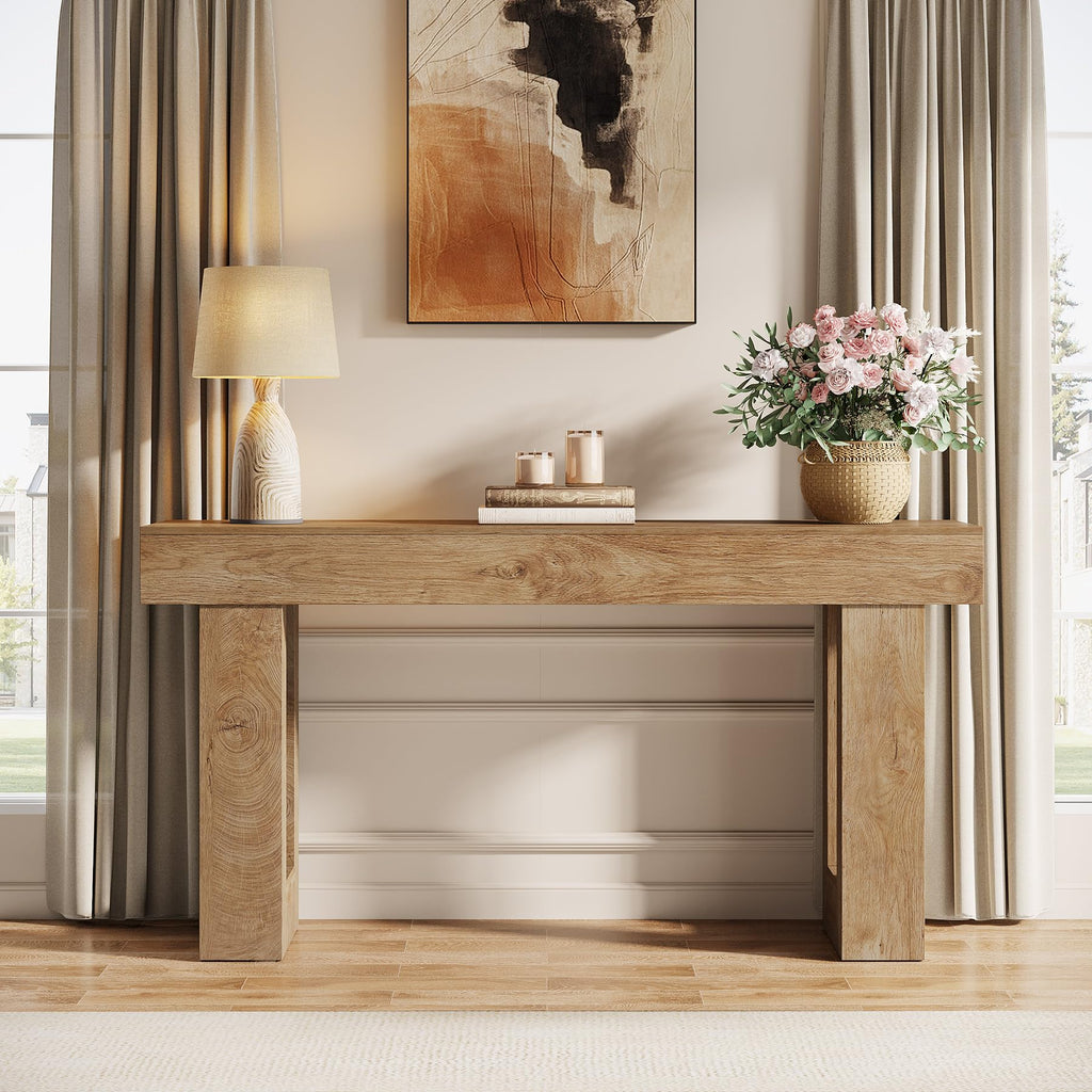 63-Inch Wooden Rectangular Console Table T364
