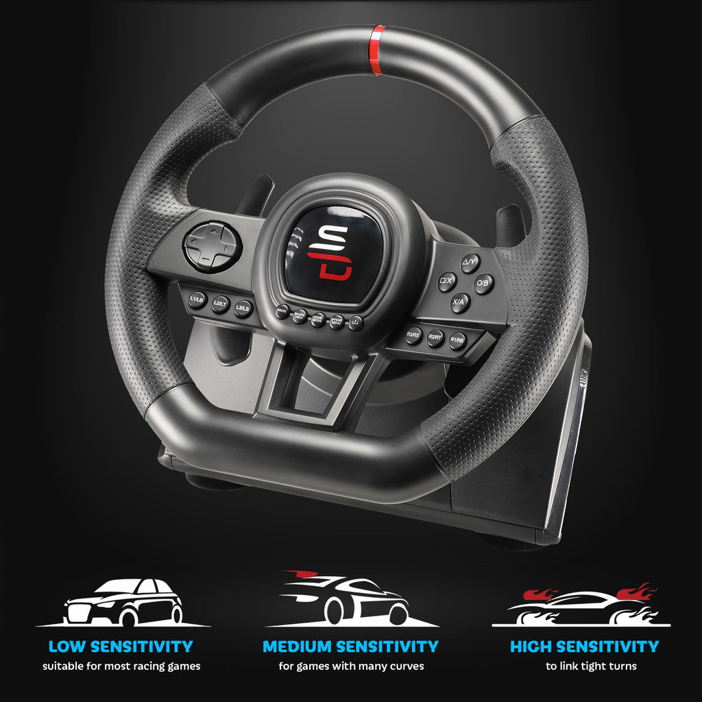 Gaming Steering Wheel with Pedals W9460