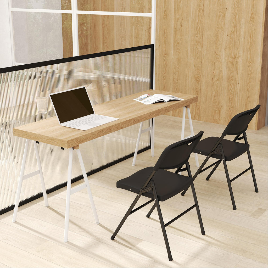 Folding Chairs Set of 10 Black U45402