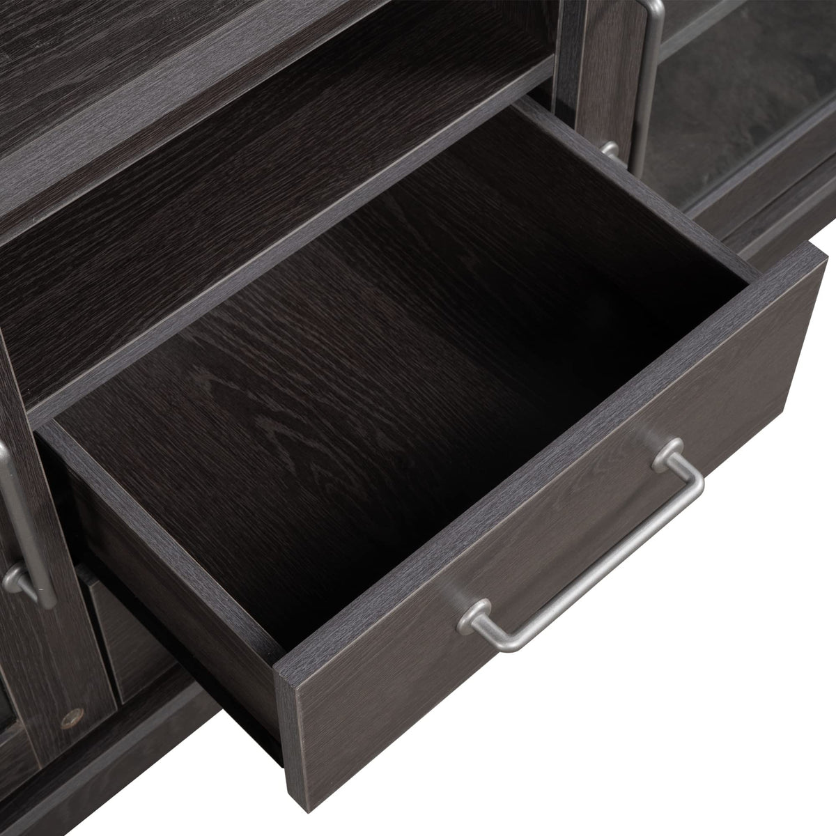 Espresso Particleboard TV Stand with Two Drawers I515