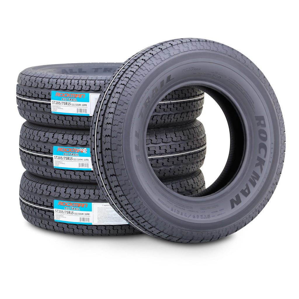 Heavy Duty Trailer Tire ST205/75R15 10-Ply Set4 U3841