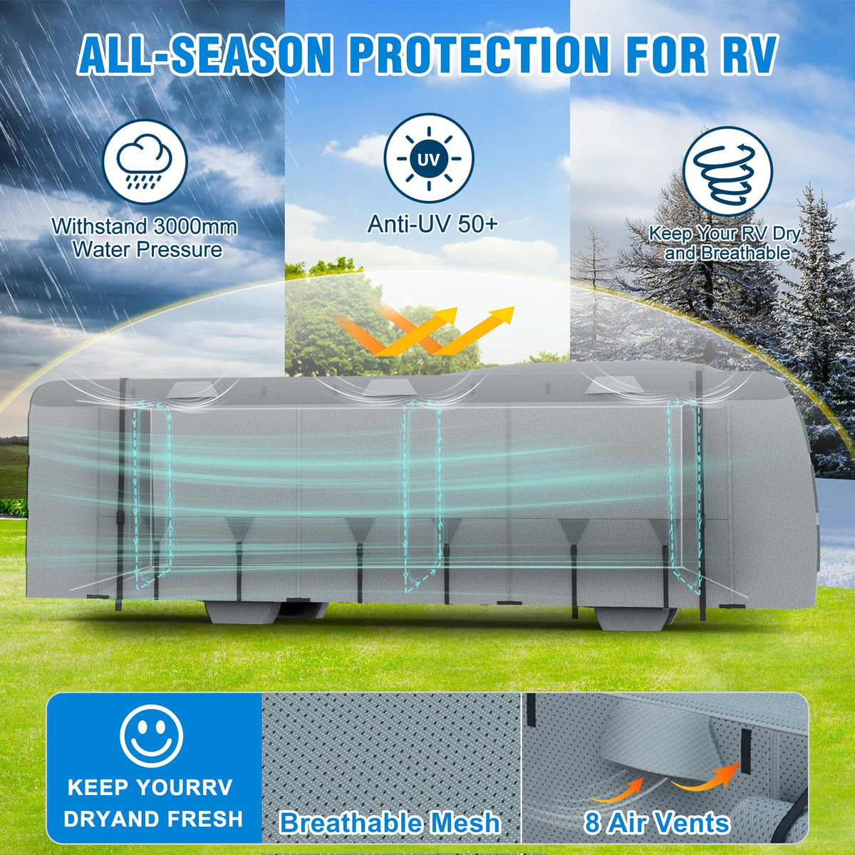37'-40' Class A Motorhome RV Cover G4601