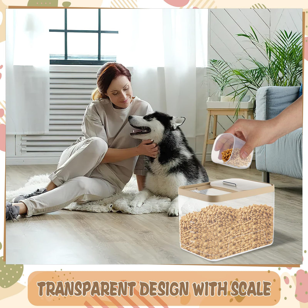2 Pack Airtight Pet Food Storage Container with Measuring Scoops X64111