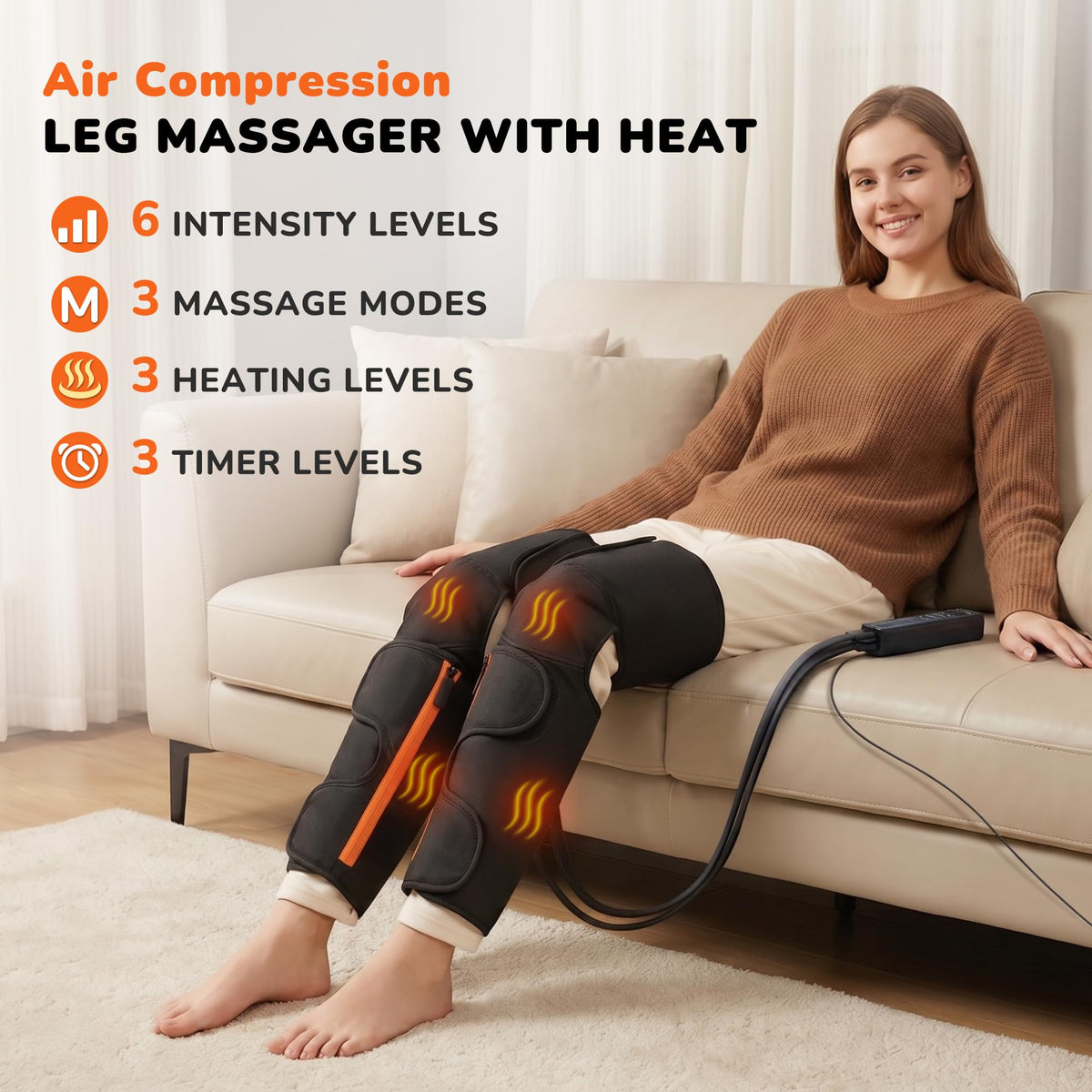 Air Compression Leg Massager with Heat U52644
