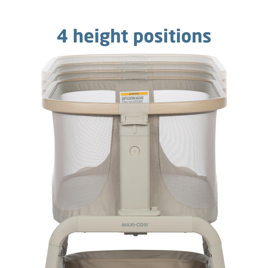 Baby Bassinet Bedside Sleeper with Storage Basket I546483