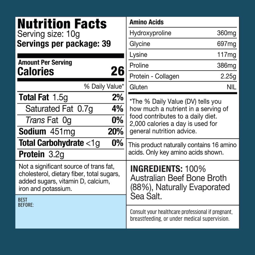 Natural Beef Bone Broth Concentrate 13.26 Floz N366