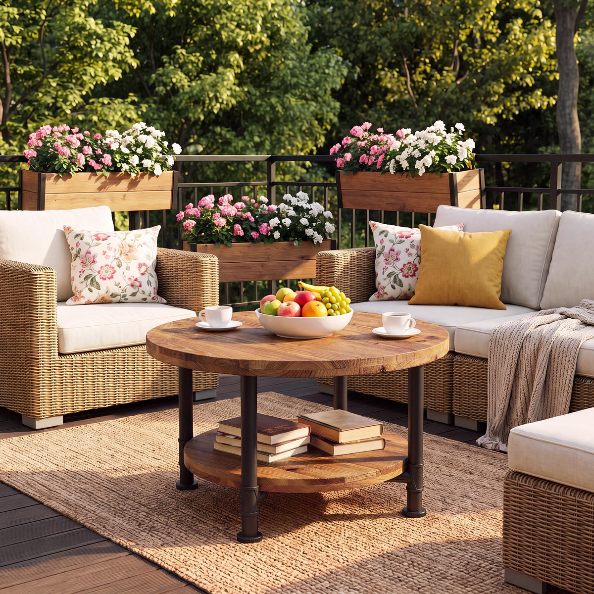 Solid Wood Round Coffee Table C726361