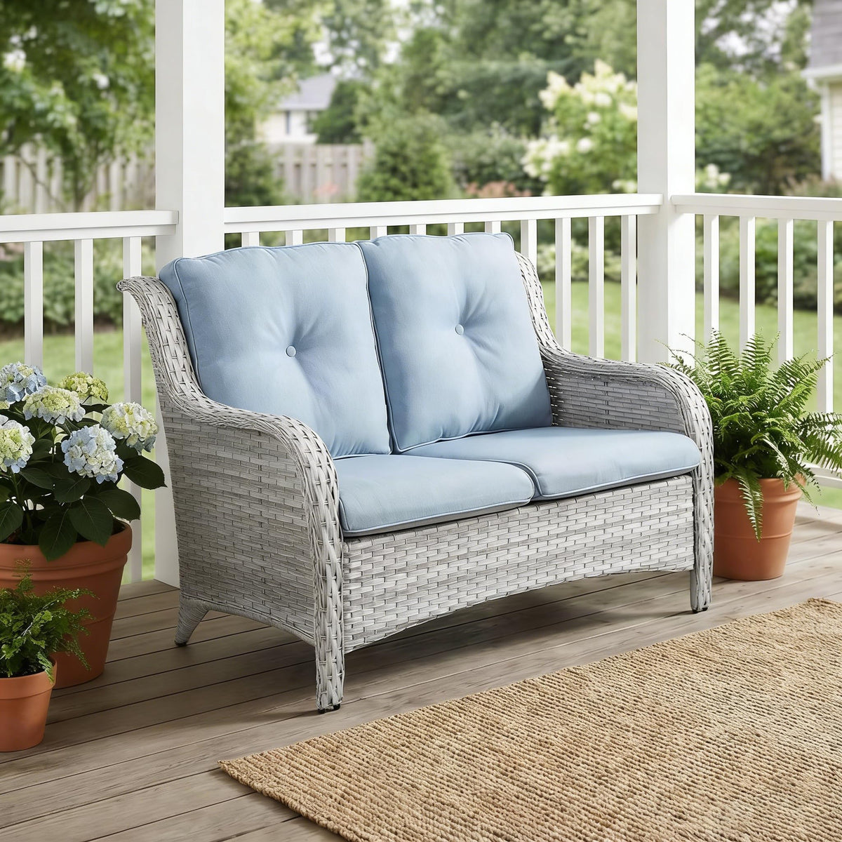 2 Seater Rattan Wicker Outdoor Sofa D4821