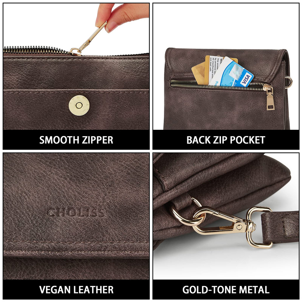 Small Vegan Leather Crossbody Bag with Adjustable Strap T471490