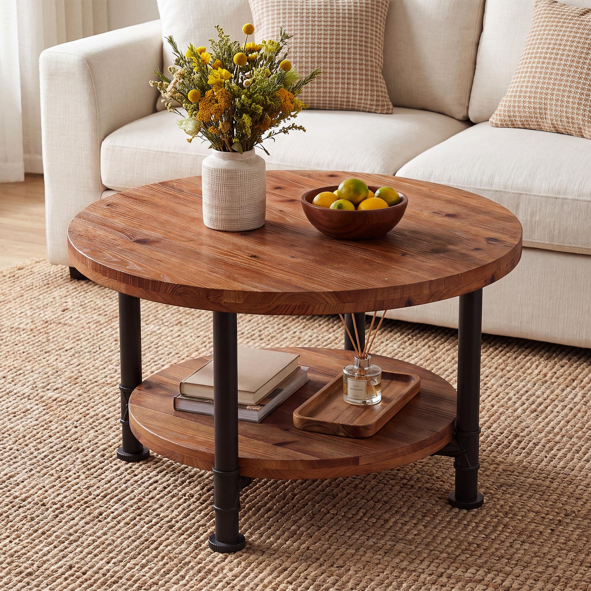 Solid Wood Round Coffee Table C726361