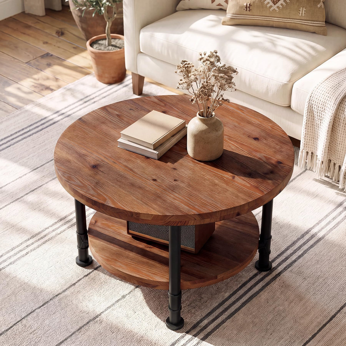 Solid Wood Round Coffee Table C726361