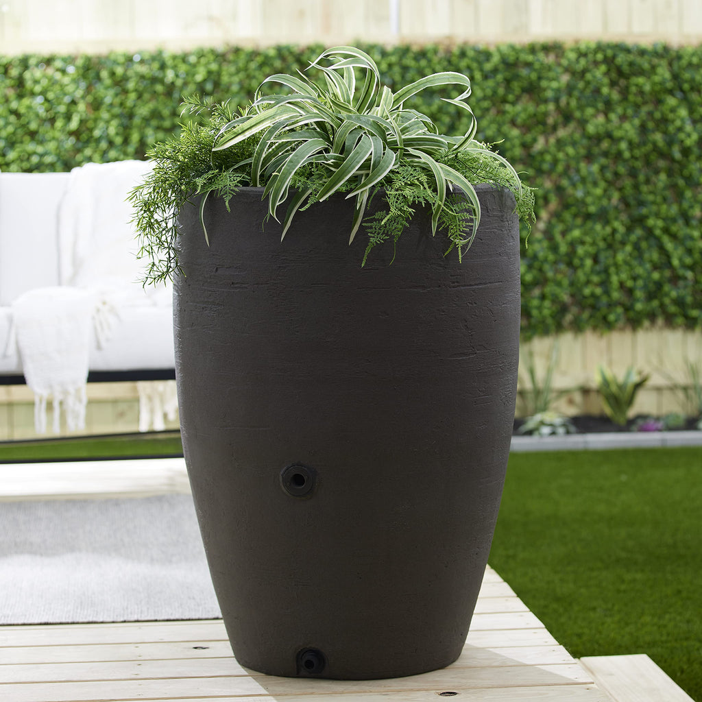 50 Gallon Plastic Rain Barrel with Brass Spigot U236
