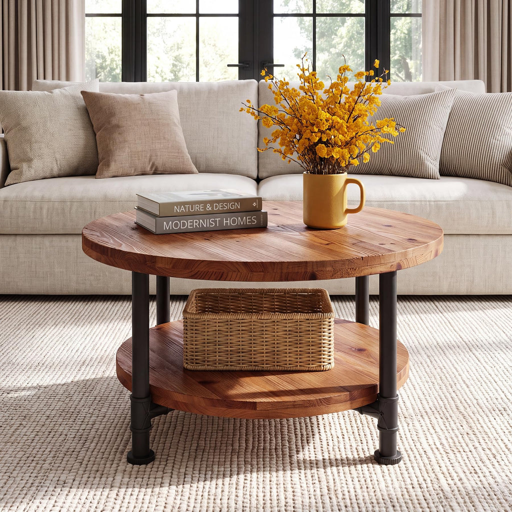 Solid Wood Round Coffee Table C726361