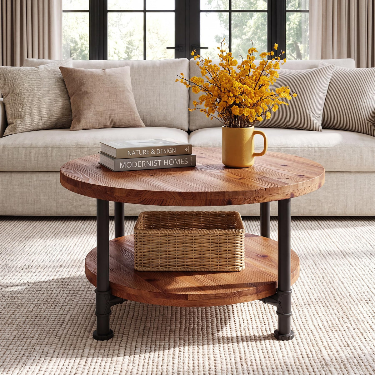 Solid Wood Round Coffee Table C726361