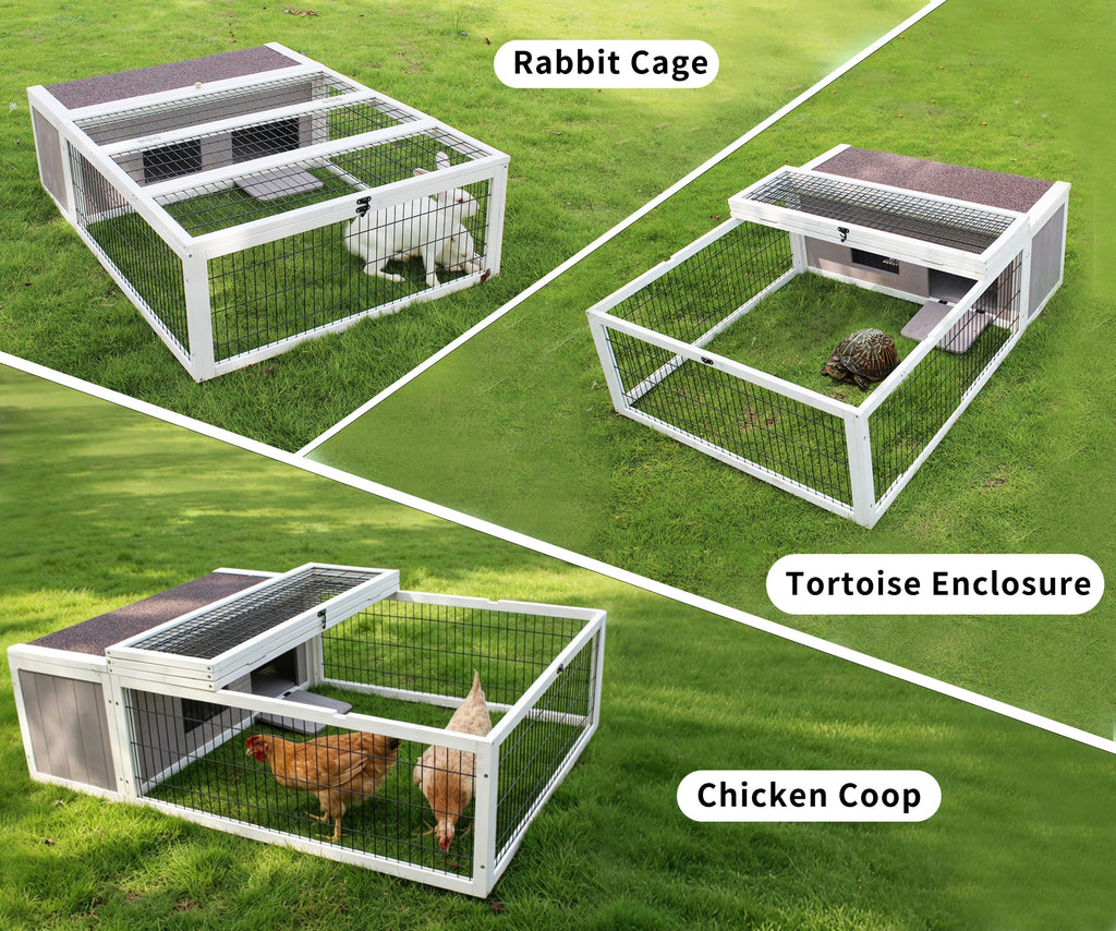 Wooden Rabbit Cage Guinea Pig Enclosure N71573