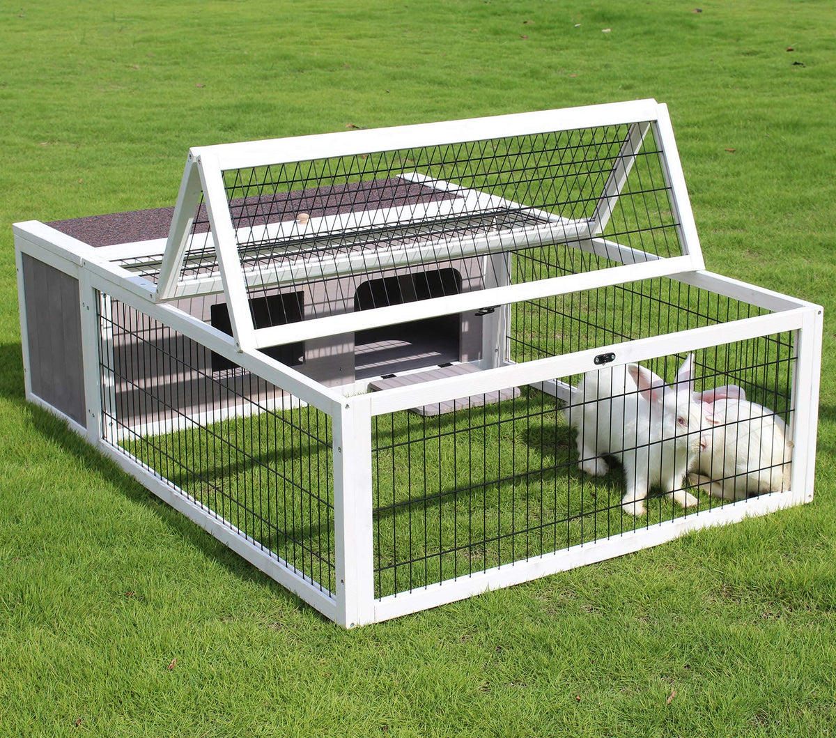 Wooden Rabbit Cage Guinea Pig Enclosure N71573